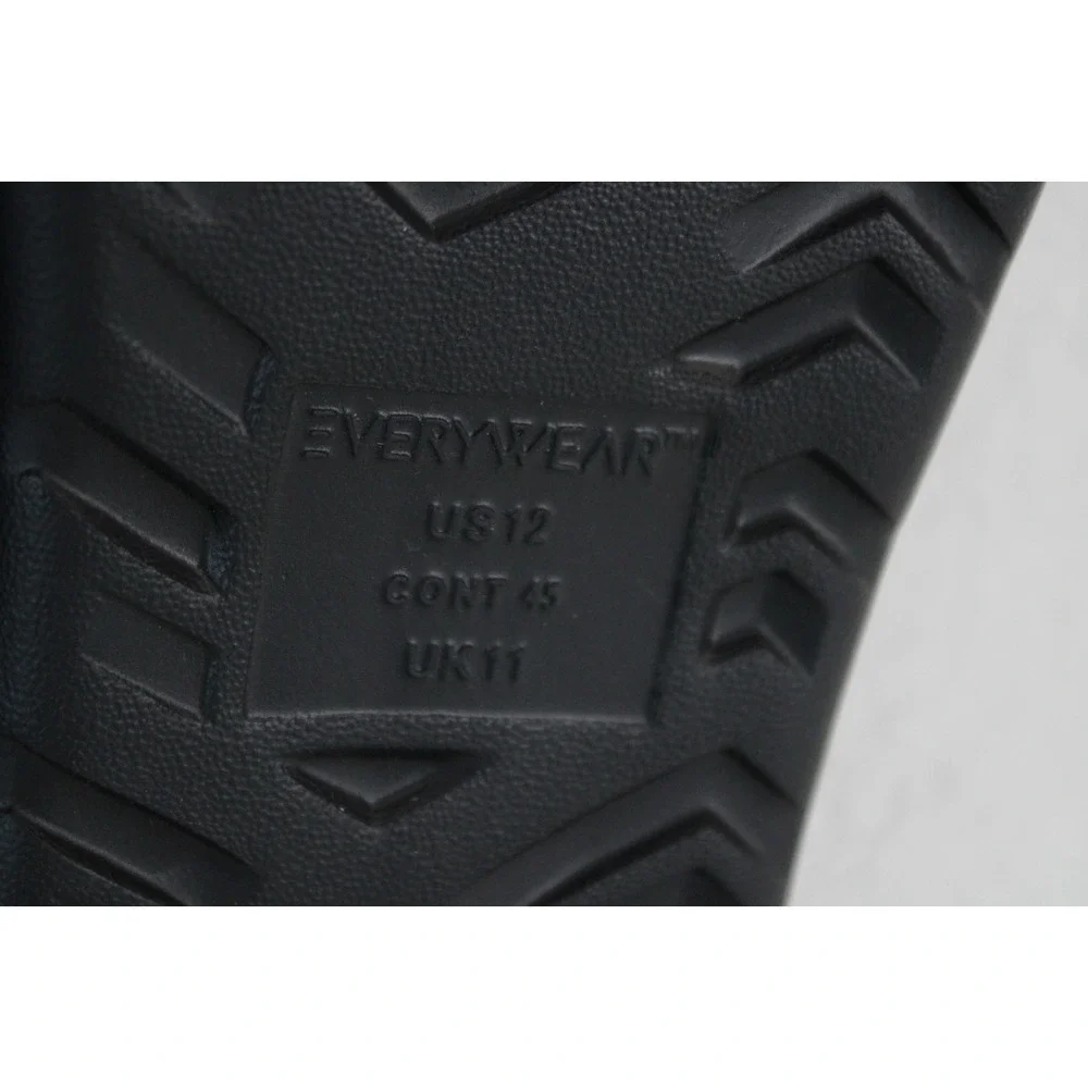 Totes Everywear Mens Flip Flops Black Waterproof Lightweight Sandals Size 12